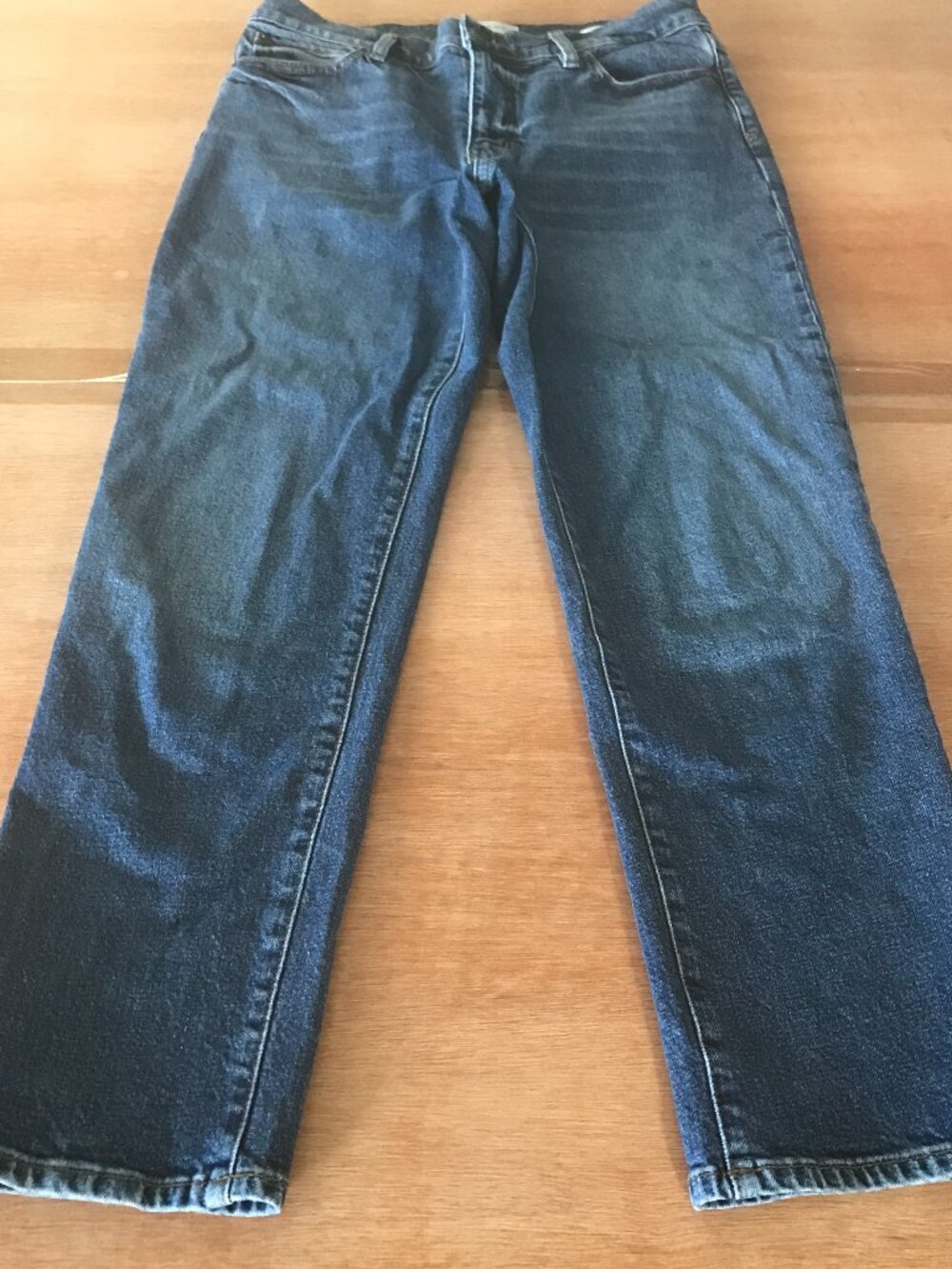 Frame The Borrowed Straight Leg Jeans Women 28 Blue Mid Rise Medium Wash 20049